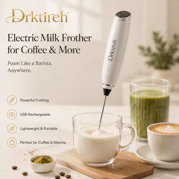 Drktireh™ Portable Electric Milk Frother for Coffee & Matcha