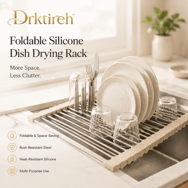 Drktireh™ Foldable Silicone Dish Drying Rack